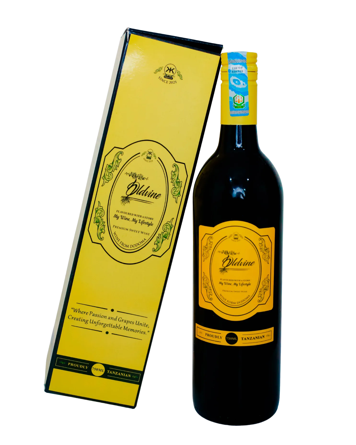 Original Kisitu Oldvine wine bottle and package design